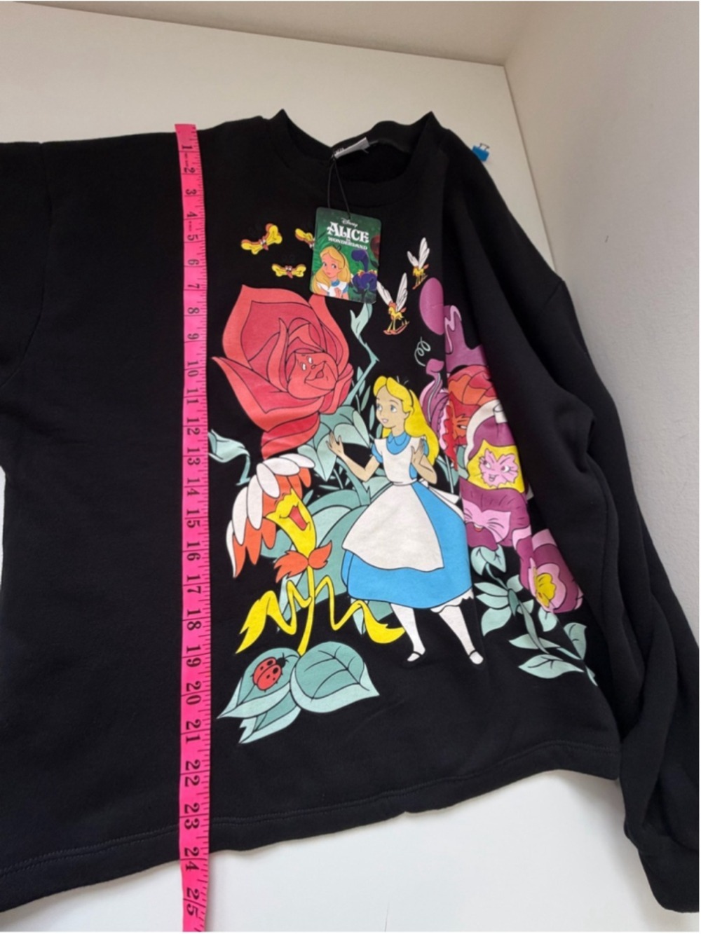 Zara x Disney Alice in Wonderland Talking Flowers Graphic Sweatshirt Size L - Picture 12 of 12